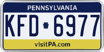 PA license plate KFD6977