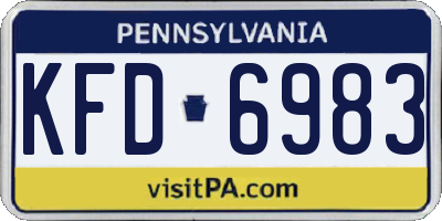 PA license plate KFD6983