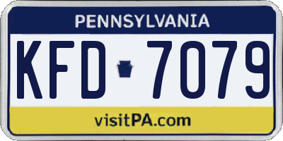 PA license plate KFD7079