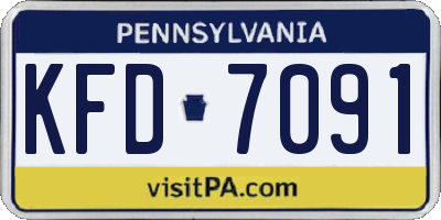 PA license plate KFD7091