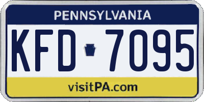 PA license plate KFD7095