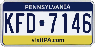 PA license plate KFD7146