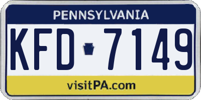 PA license plate KFD7149