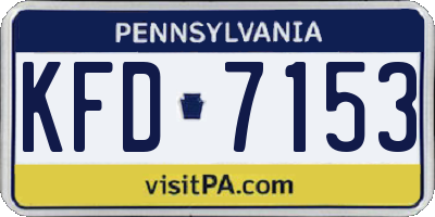 PA license plate KFD7153
