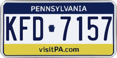 PA license plate KFD7157