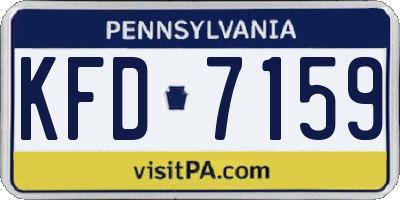 PA license plate KFD7159