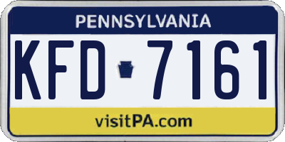 PA license plate KFD7161