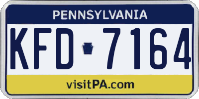 PA license plate KFD7164