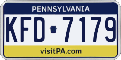 PA license plate KFD7179