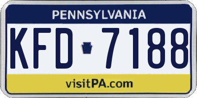 PA license plate KFD7188