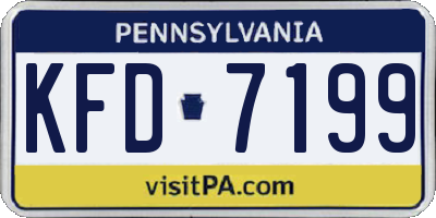 PA license plate KFD7199