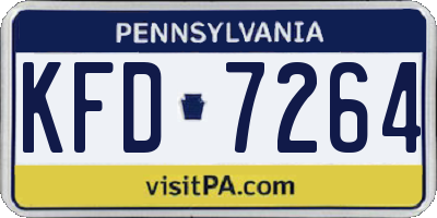 PA license plate KFD7264