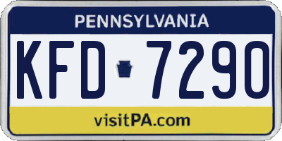 PA license plate KFD7290
