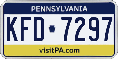 PA license plate KFD7297