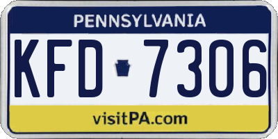 PA license plate KFD7306