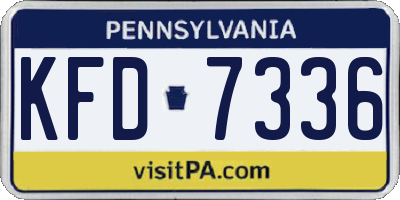 PA license plate KFD7336