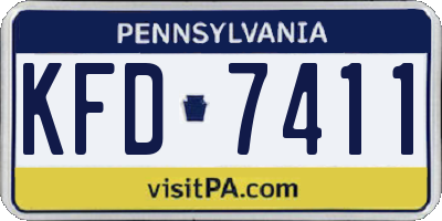 PA license plate KFD7411