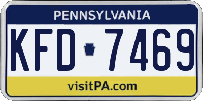 PA license plate KFD7469