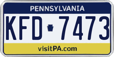 PA license plate KFD7473