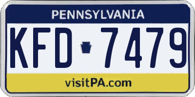 PA license plate KFD7479