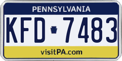 PA license plate KFD7483