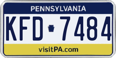 PA license plate KFD7484