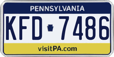 PA license plate KFD7486