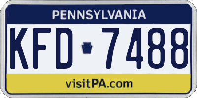 PA license plate KFD7488