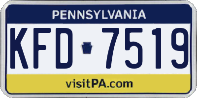 PA license plate KFD7519