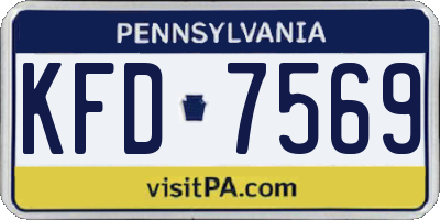 PA license plate KFD7569