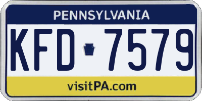 PA license plate KFD7579