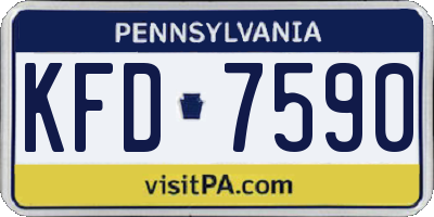 PA license plate KFD7590