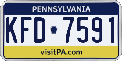 PA license plate KFD7591