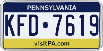 PA license plate KFD7619
