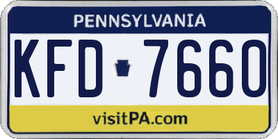 PA license plate KFD7660
