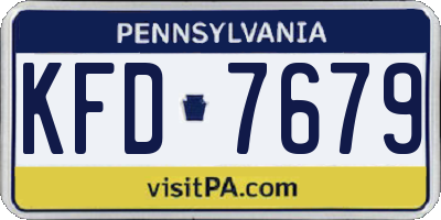 PA license plate KFD7679