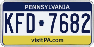 PA license plate KFD7682