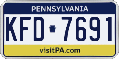 PA license plate KFD7691