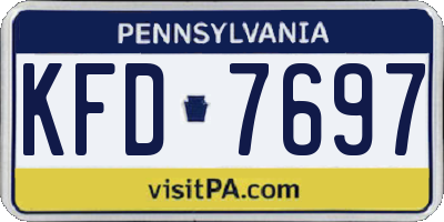 PA license plate KFD7697