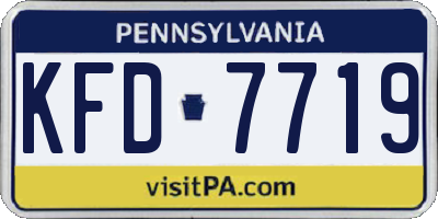 PA license plate KFD7719