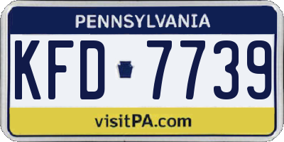PA license plate KFD7739