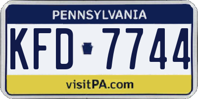PA license plate KFD7744
