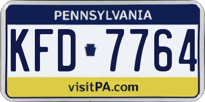 PA license plate KFD7764