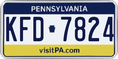 PA license plate KFD7824