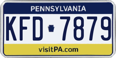PA license plate KFD7879