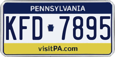 PA license plate KFD7895