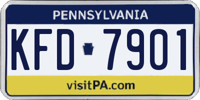 PA license plate KFD7901