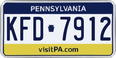 PA license plate KFD7912