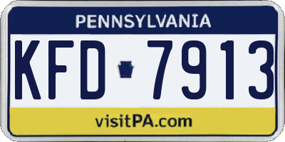 PA license plate KFD7913