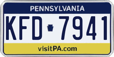 PA license plate KFD7941